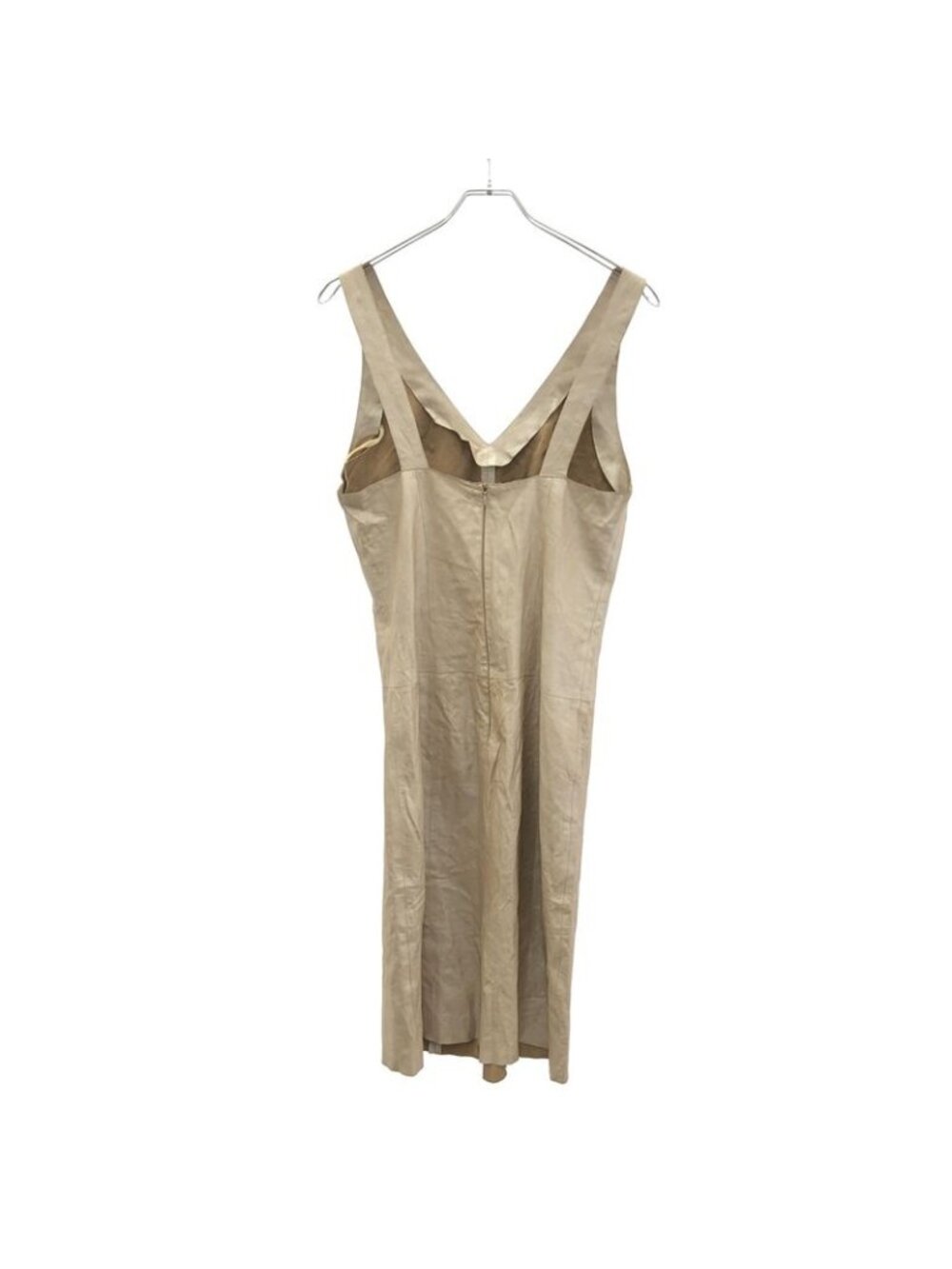 Fendi Vintage Leather Dress Beige 40 - Picture 2 of 5